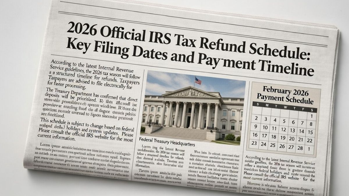 2026 IRS Income Tax Refund Schedule Explained