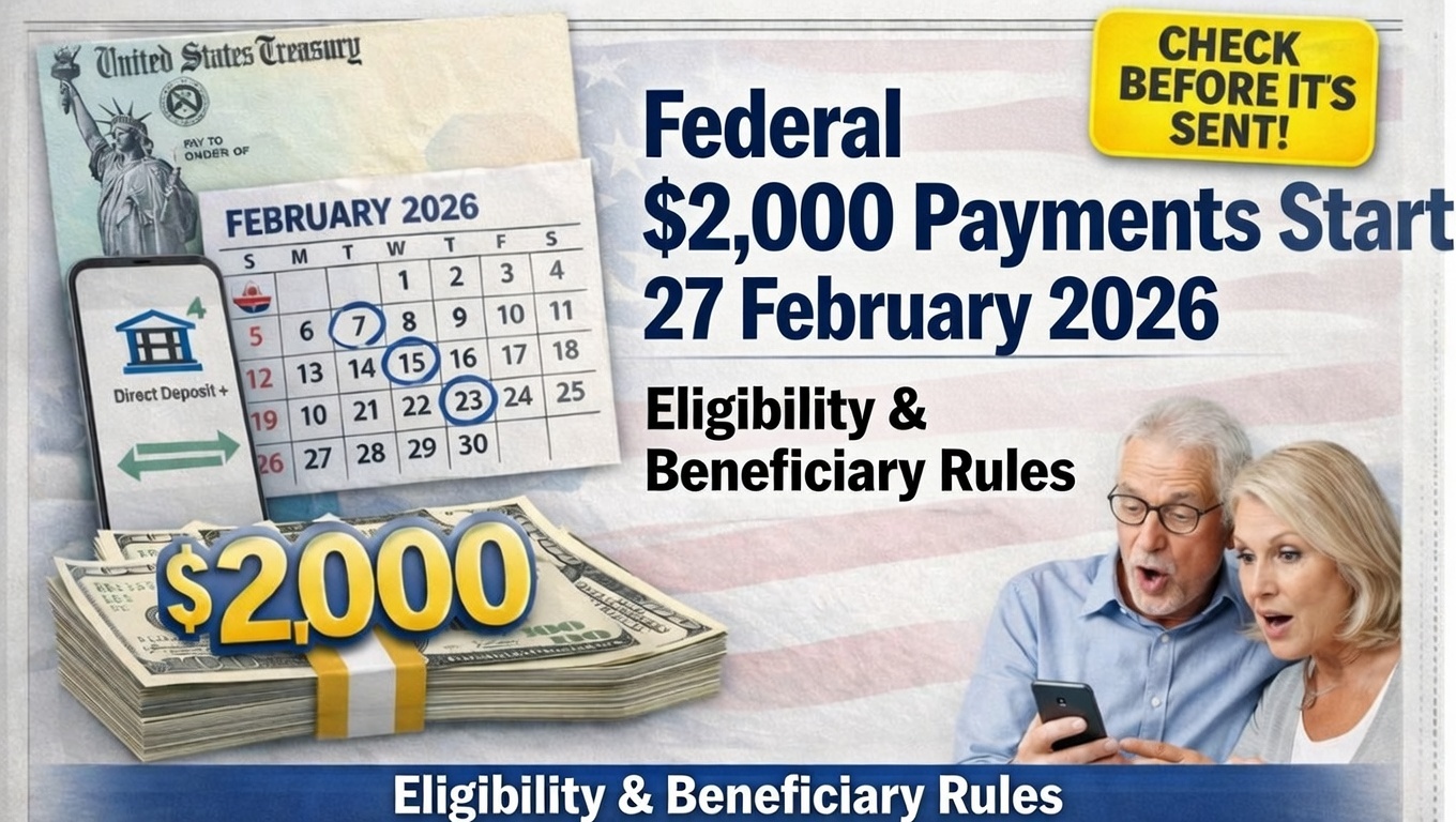Federal $2,000 Payments Start 27 February 2026
